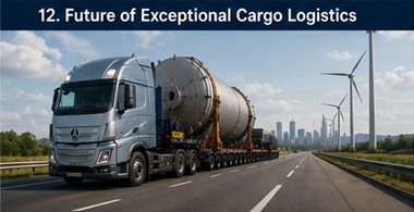 Modern heavy haul transport convoy representing the future of oversized cargo logistics