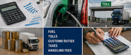Transport pricing calculations freight costs tolls fuel and international logistics expenses